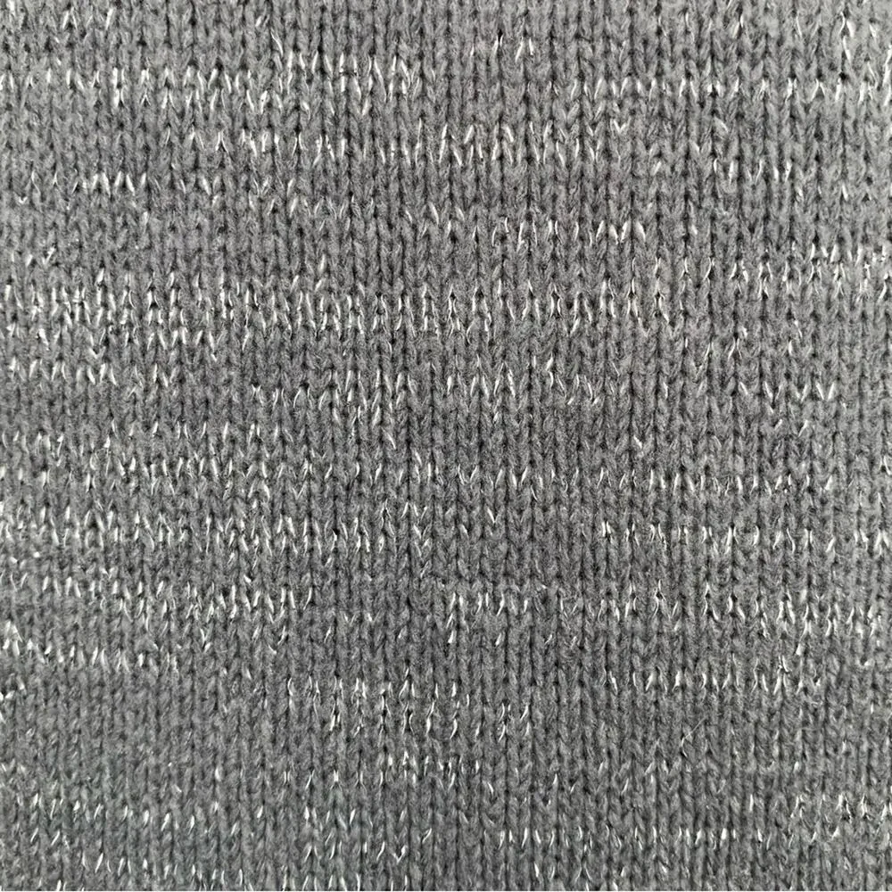 LC Lauren Conrad Turtleneck Sweater Long Sleeve Pullover Metallic Gray Size L